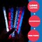 24 Pcs July 4th Patriotic Glow Sticks with Lanyard, Red White and Blue Glow Stick in Different Pattern Designs, 4th of July Light up Accessories for Independence Day, Memorial Day, Veterans Day